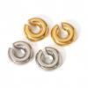 Chic European & American Fashion C-Shaped Statement Ear Clips - Unique, Elegant, High-End Design Earrings