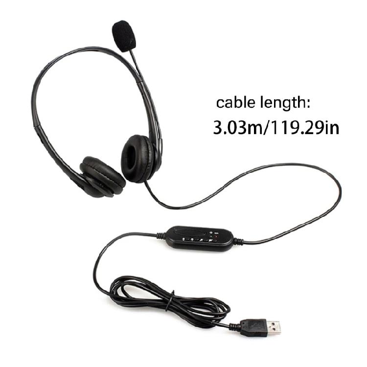 Computer Headsets With Clear Auditory USB Type C Adapter 3.5mm Connection Comfortable Ear Cushions Office Use