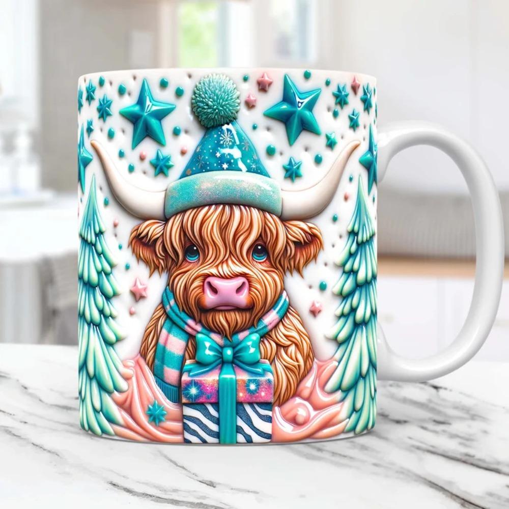 3D Christmas Ceramic Coffee Mug Tea Cup