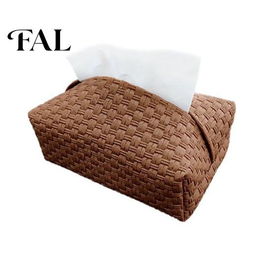Multipurpose Household Tissue Case Foldable PU Leather Box, Multi-Purpose Desktop Storage Organizer, Student Desk Organizer Simple Style Napkin 1
