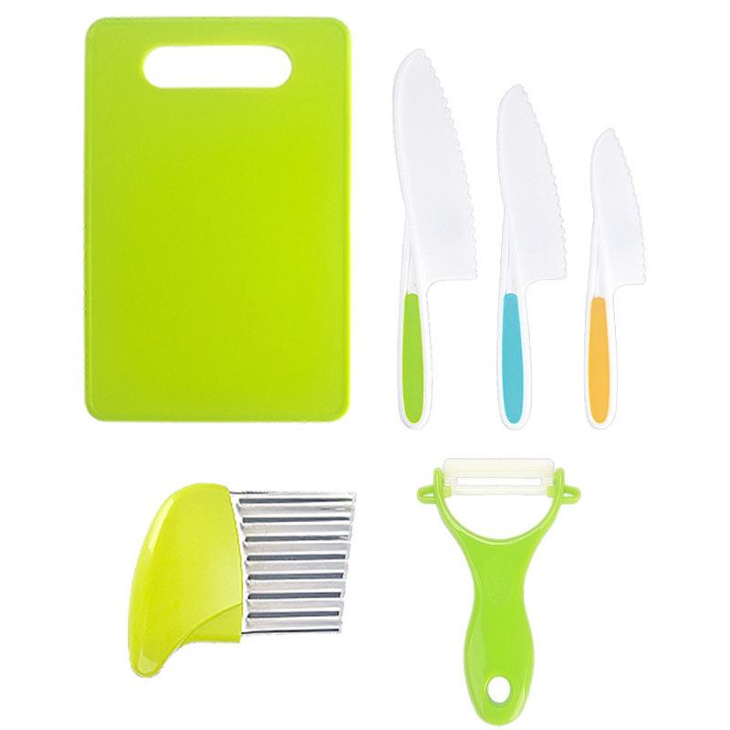 

46-Piece Children s Safe Kitchen Set: Plastic Fruit & Vegetable Knives with Embossing Molds and Baby Food Tools. Multiple Styles Available.