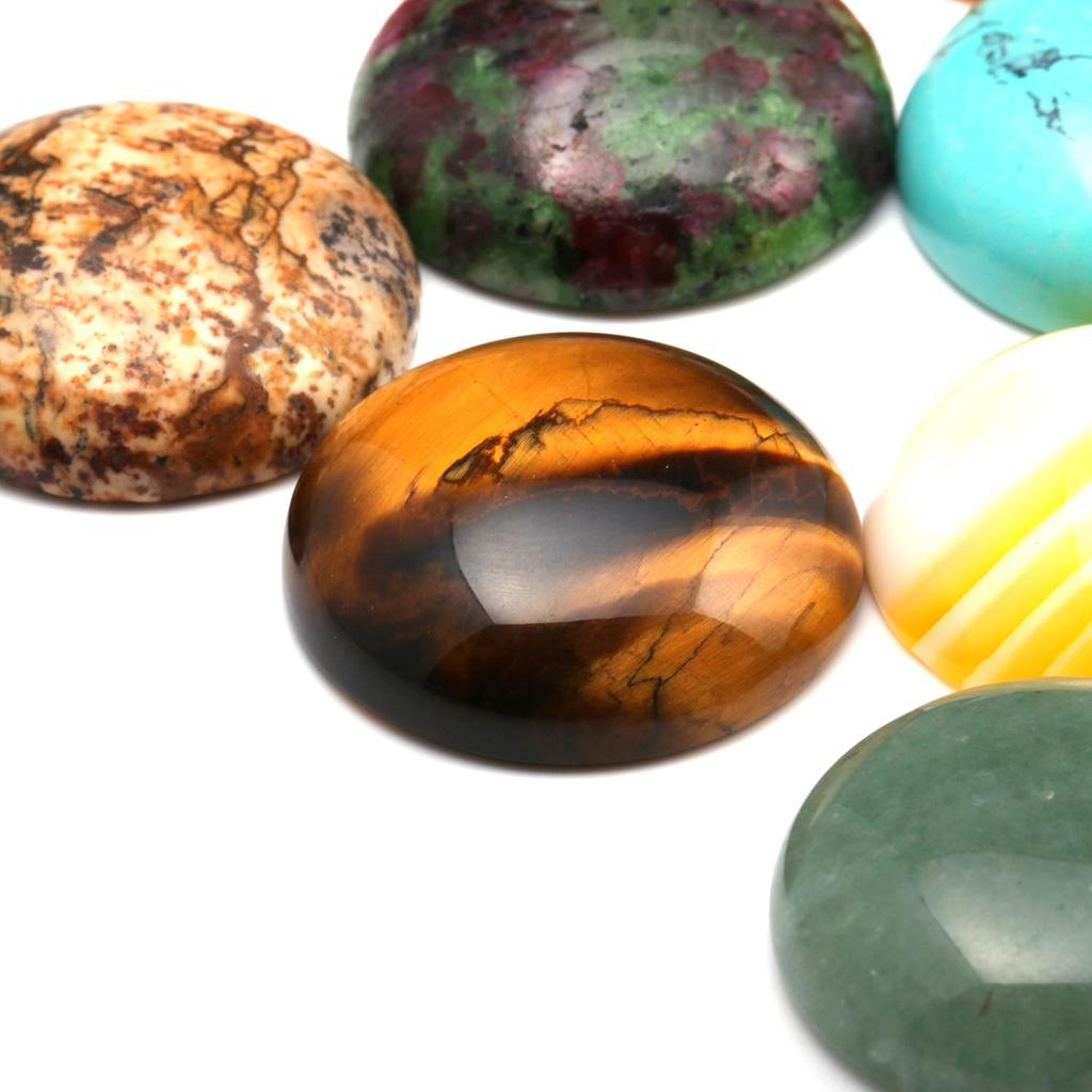 Natural Stones Cabochon 4 6 10 12 14 16 18 20 MM Round No Hole for Making Jewelry