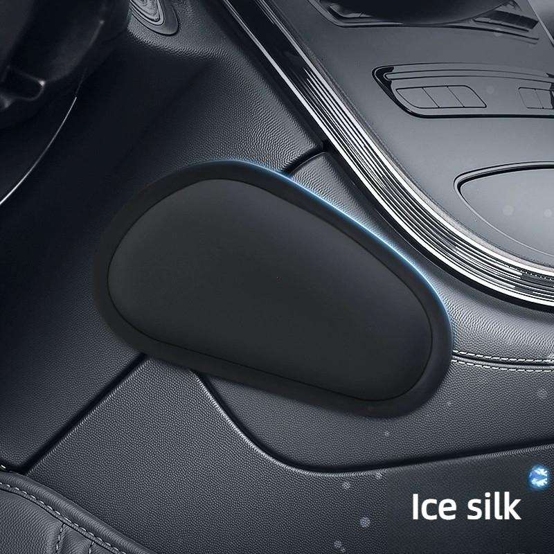 Car Knee Cushion Soft Knee Pad For Car Interior Pillow Comfortable Plush ice silk Universal Elbow Thigh Support Car Accessories