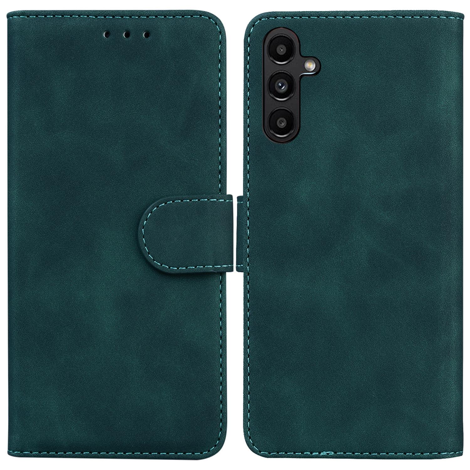 

Phone Case for Samsung Galaxy A25 5G (Global) (161.0 x 76.5 x 8.3mm) Solid Color PU Leather Wallet Cell Phone Protective Cover with Stand Green
