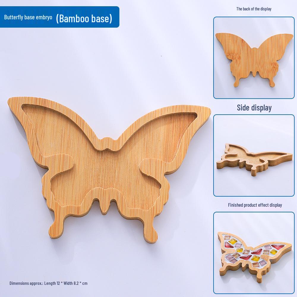 Bamboo Coaster & Placemat DIY Kit for Kids - Square & Round Mosaic Base