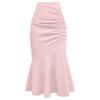 European American Plus Size Women's Fishtail Skirt - Fashionable Waist-Cinched Design