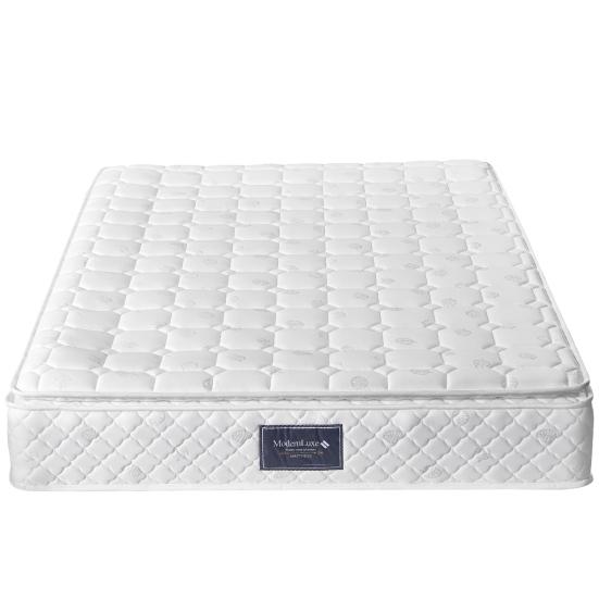 Upholstered Bed 1 Set Frame Cushion Spring Thick Headboard Mattress Solid Color Anti-wear for Room