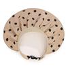 Summer Breathable Empty Top Hats For Women Vintage Polka Dots Adjustable Wide Brim Sun Hat Girls Outdoor Portable Foldable Caps