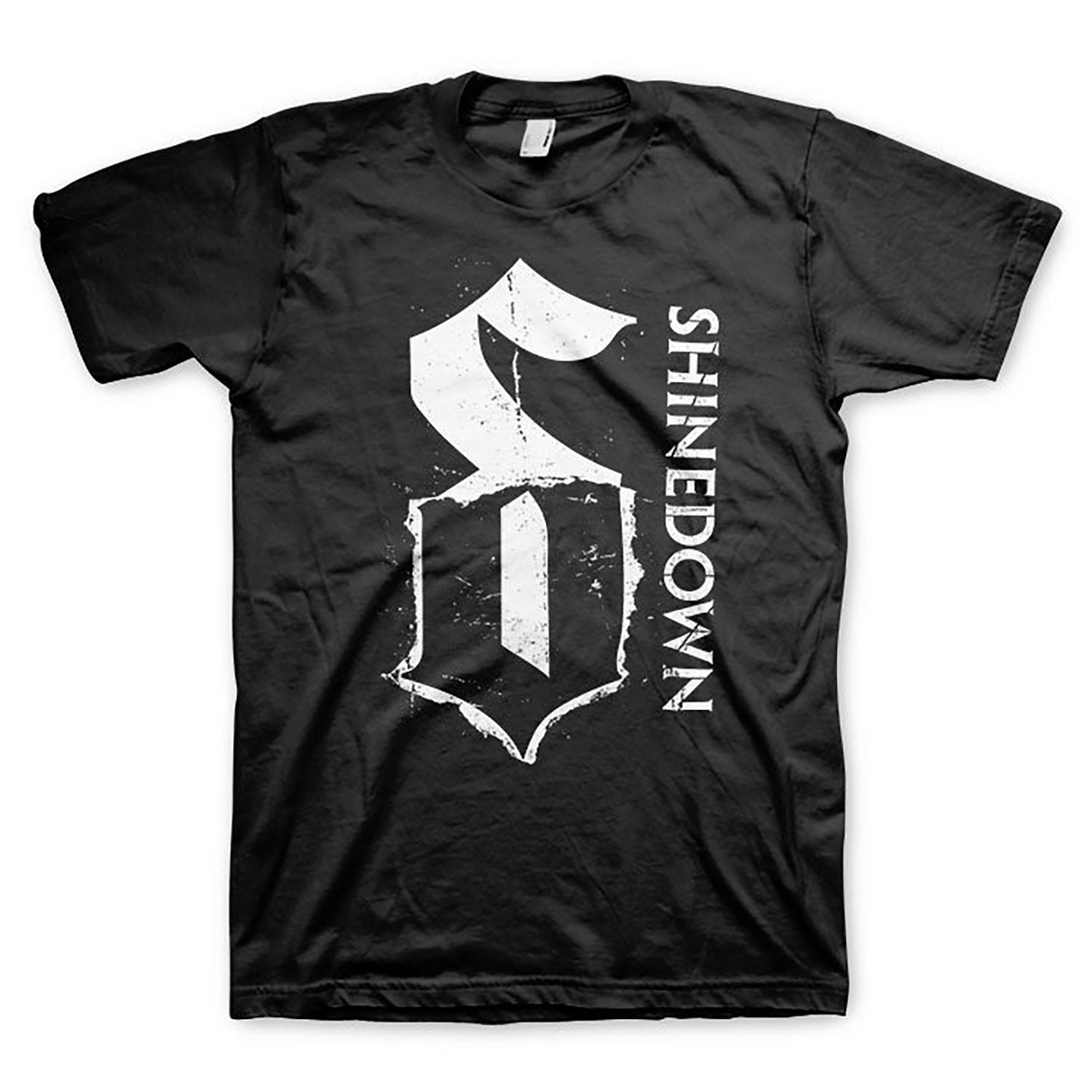 Men s Shinedown Torn Logo T-shirt Small Black M
