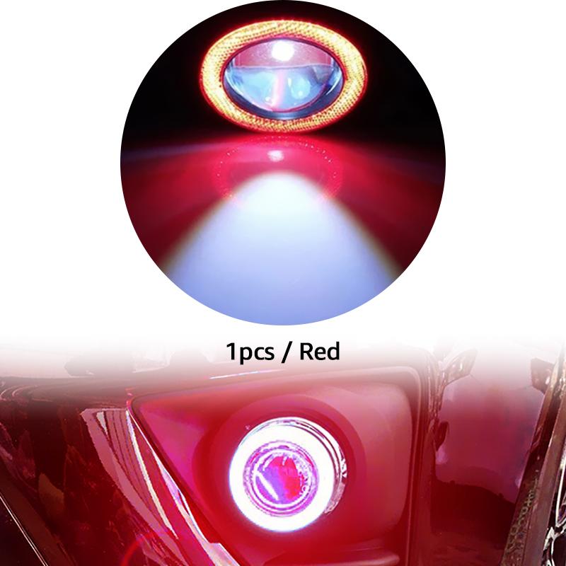 2 Stück 2,5" 3,0" 3,5" 64mm 76mm 89mm Projektor COB LED Auto Nebelscheinwerfer 6500K Halo Engelaugenringe Tagfahrlicht Weiß 12V Nebelschlussleuchte