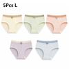 5Pcs Knitted Fabric Seamless Triangle Panties Large Size Mid Waist Underwear  Comfortable Daily Wear