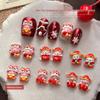 New Year Fortune Lion & Cat Nail Art 3D Resin Rhinestones Decorations