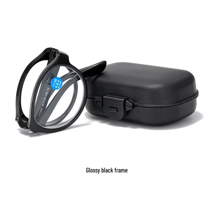 Fashionable Folding HD Reading Glasses with Spring Hinges & Anti-Blue Light for Seniors