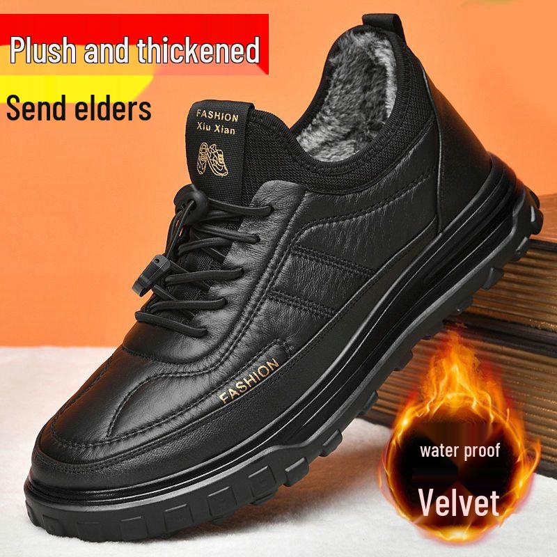 Men's Winter Cotton Snow Boots - Fleece Lined, Thickened & Comfortable Casual Sports Shoes