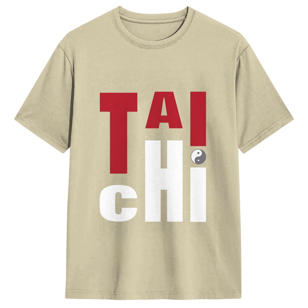 Unisexs TShirt Tai Chi Vintage Pure Cotton Tees Short Sleeve T Shirts Crewneck Tops 4XL 5XL 6XL