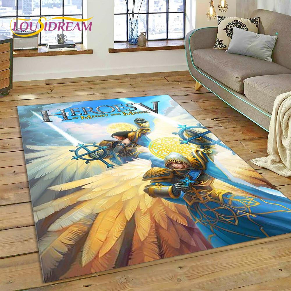 HD Heroes of Might and Magic Retro Games Rug Carpet for Living Room Bedroom Decor,Floor Mat Non-slip Decoration for Sofa Doormat