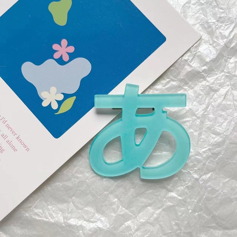 Japanese Script A Hairpin Harajuku Steampunk Handmade Subcultural Headwear Cute Water Color Sweet Girls Back Hair Clips