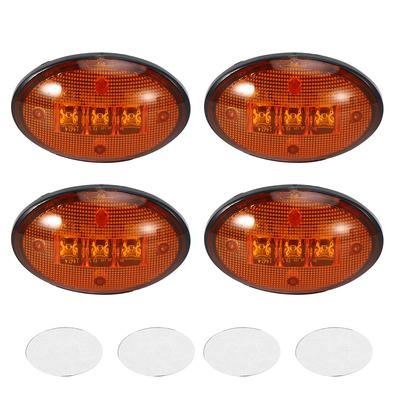 2.3in 12V DC Fender Side Marker Lights Waterproof Fit for Ford F Series 1999‑2010(4pcs Amber