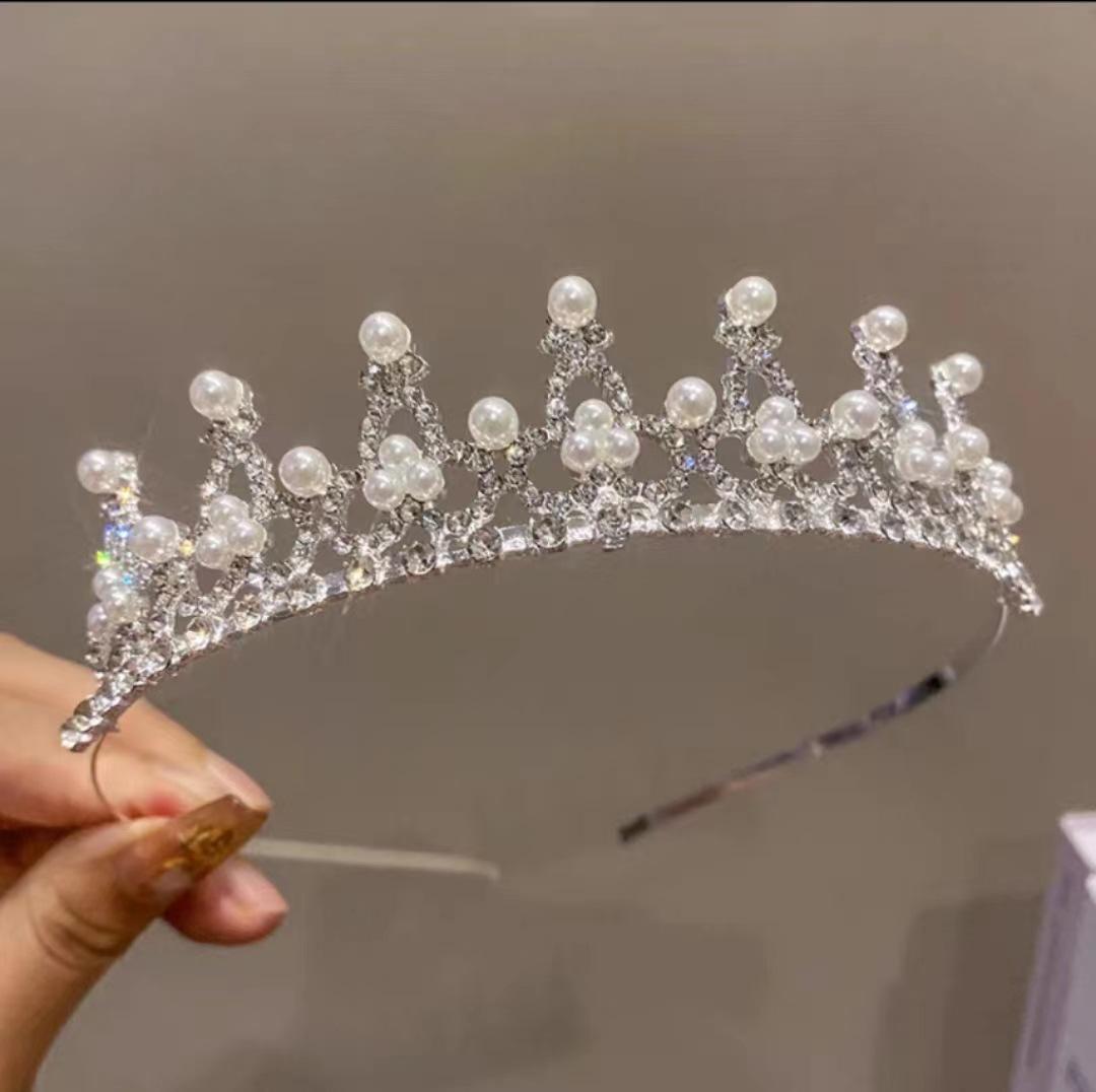 

Новый корейский стиль, детская повязка на голову со стразами на день рождения, аксессуары для волос, корона для девочек, принцесса, подиумная повязка на голову, головной убор, корона