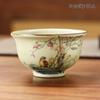 Shangqi Ceramic Tea Cup Set with Plum, Orchid, Bamboo, Chrysanthemum Motifs