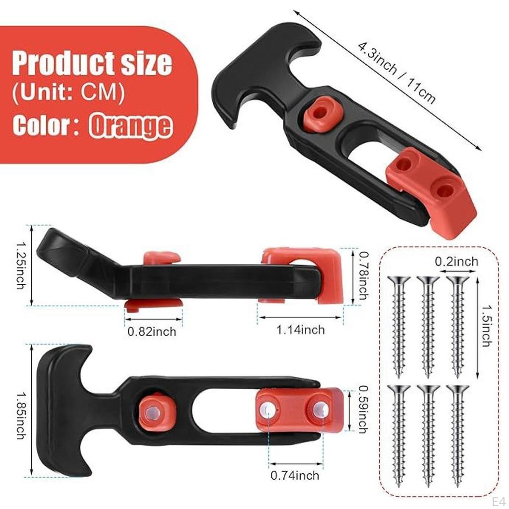 2 Pieces T Handle Hasp Draw Latch latches Elastic Shock Absorption Replacement Rubber Flexible,