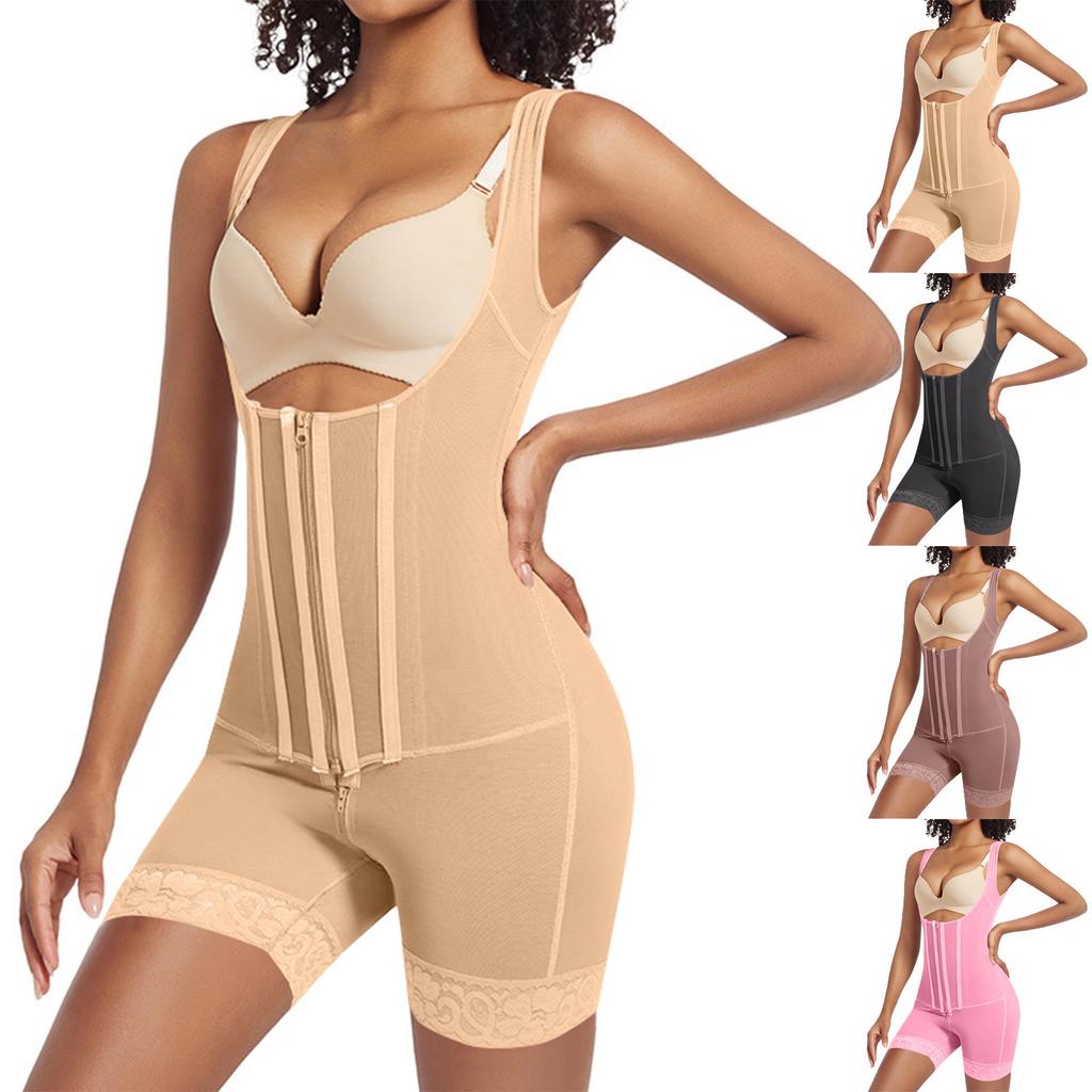 Women's Solid Color Tight Waist Shaping Top Tummy Shaping Bodysuit