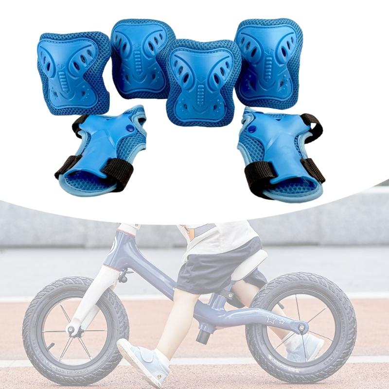 Adjustable Kids Roller Skating Protective Gear Set with Knee Pads Elbow Pads Wrist Guards for Girls and Boys Durable