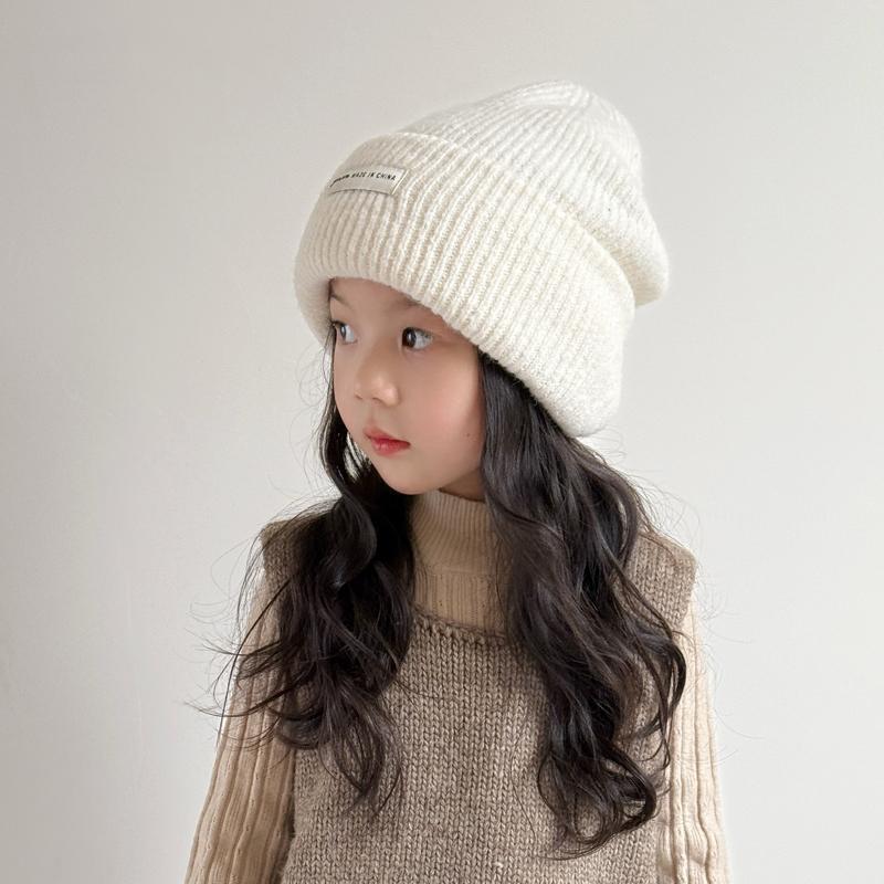 2025 New Winter Wool Slouchy Hat for Kids - Girls' & Boys' Knit, Autumn/Winter Cold Protection