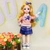 Long Hair 30cm Bjd Doll with Clothes Attractive Eyes Princess Makeup Ball Joint Doll  Babies
