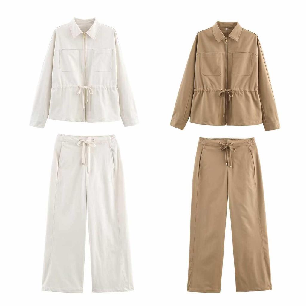 Women's Autumn/Winter Adjustable Waistcoat & Casual Pants Set