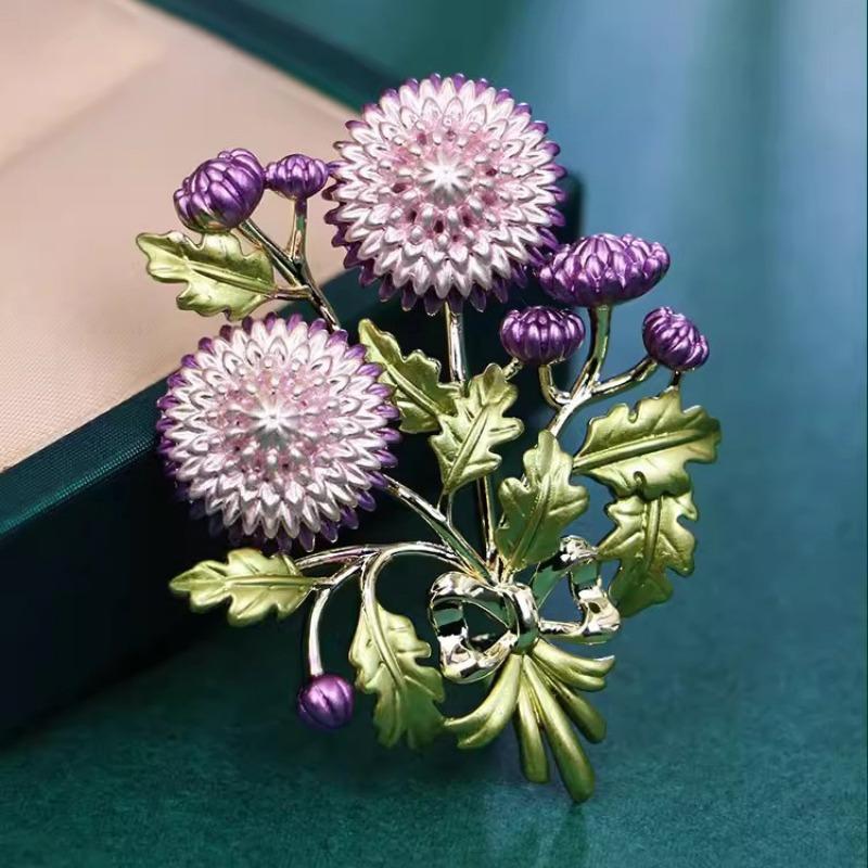 Dandelion Brooch, High-end Feminine Elegance, Enamel Plant Corsage, Niche Design Sense Brooch