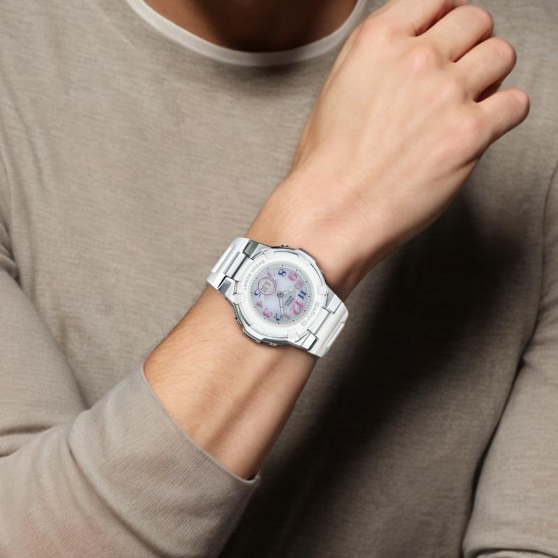 Casio BABY-G 100 meters waterproof, solar quartz movement, plastic strap, Japanese and Korean watch, same style for men and women, BGA-1100GR-7BJF