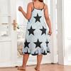 Spring and Summer European and American Plus Size Women Pajamas Homewear Suspenders In the Skirt Printed Nightgown Sleepwear