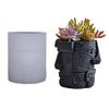 Versatile Reusable Silicone Face Planter Mold Compatible With Resin Cement And Concrete Crafts