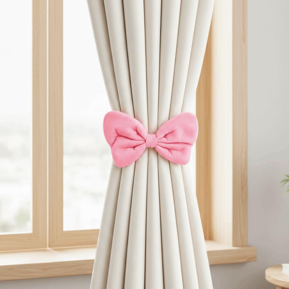 2Pcs Creative Bowknot Curtain Tiebacks Velvet Curtain Strap Elegant Curtain Holders Window Decor