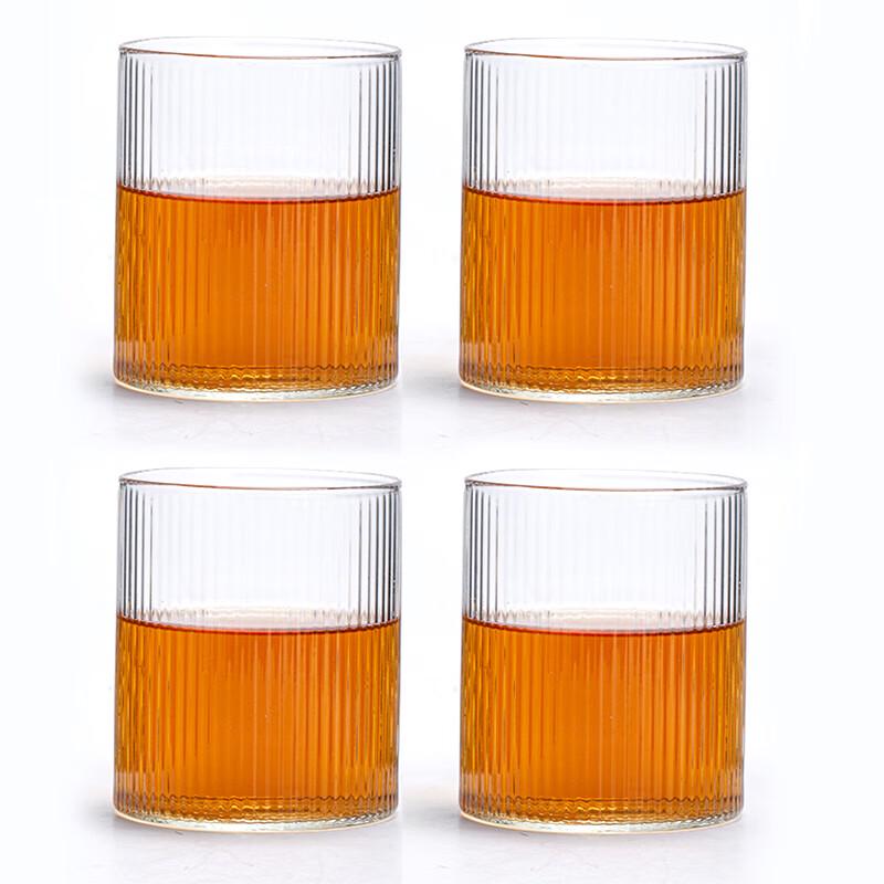 

Japanese Style Striped Glass Drinking Cups