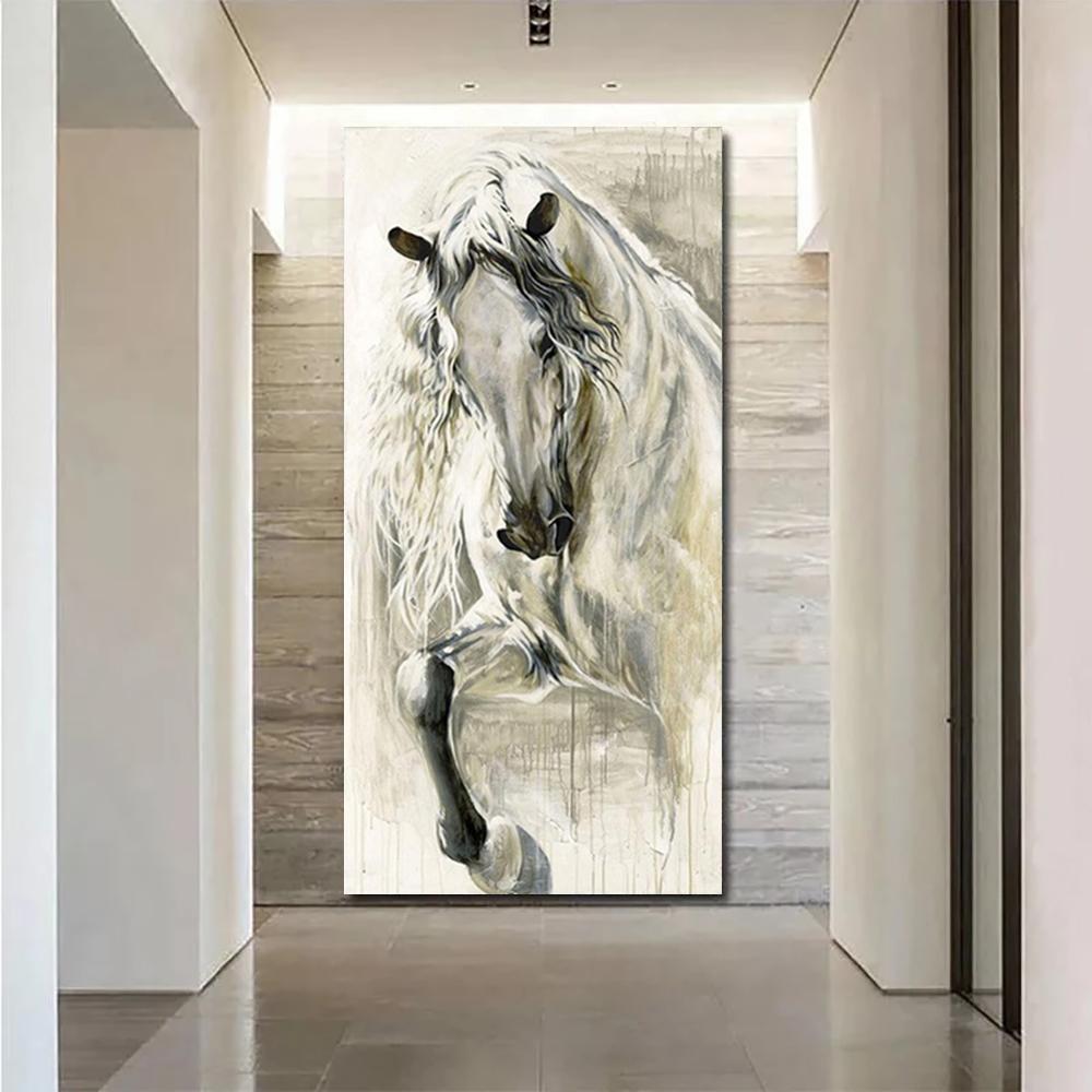 Tier Pferd Abstraktes Bild Poster Leinwand Malerei Wohnzimmer Wand Kunst Wandbild Dekoration Wandbild für Moderne Wohnkultur Kein Rahmen