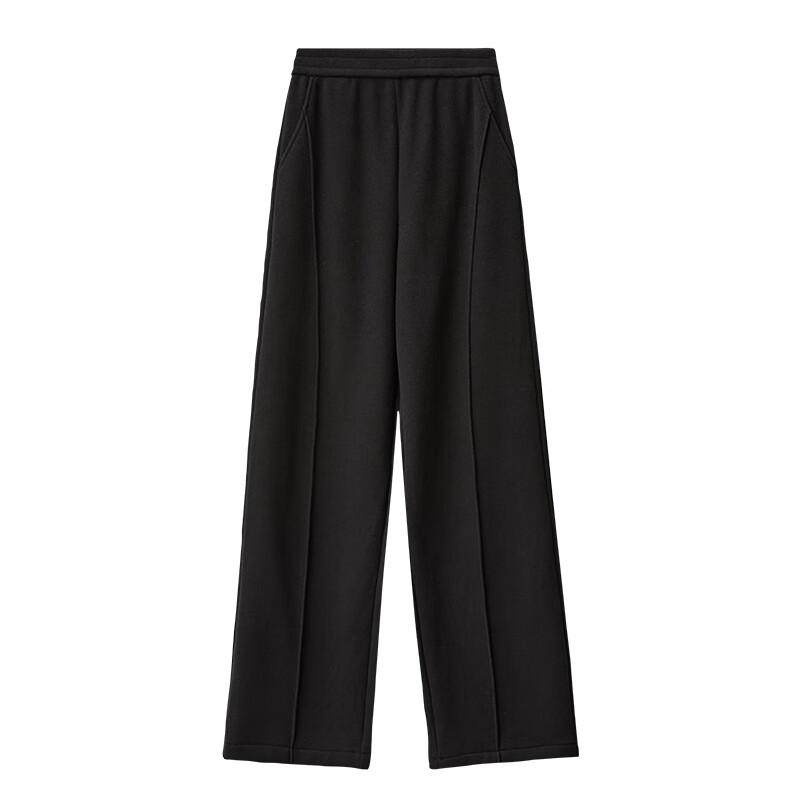 Shangdu Bila Women's Winter Fleece-Lined High-Waist Straight-Leg Pants
