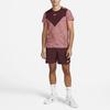 Nike Court Dri-FIT Slam Striped Colorblock Crew Neck Short Sleeve Tee Men Tops Night-Maroon DV0702-681
