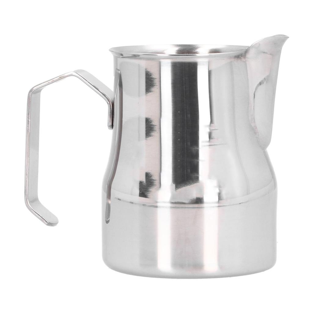 Milchaufschäumkännchen 304 Edelstahl Milchkännchen Kaffeeaufschäumkännchen Latte Art Kännchen zur KaffeezubereitungSilber 350ml