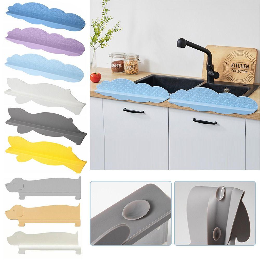 Silicone Sink Splash Guard With Suction Cup Countertop Heighten Baffle Restaurant