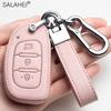Leather Car Smart Key Cover Case Holder Protection For Hyundai Tucson Mistra Ix25 Ix35 I20 I30 I40 Hb20 Tm