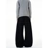 Kisko American Retro Denim Black Wide-Leg Washed Jeans Unisex Trendy Loose Versatile Scimitar Pants