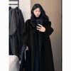 Women's Mid-Length Wool Coat: 2025 Autumn/Winter, Korean Hepburn Style, Elegant & Thickened.