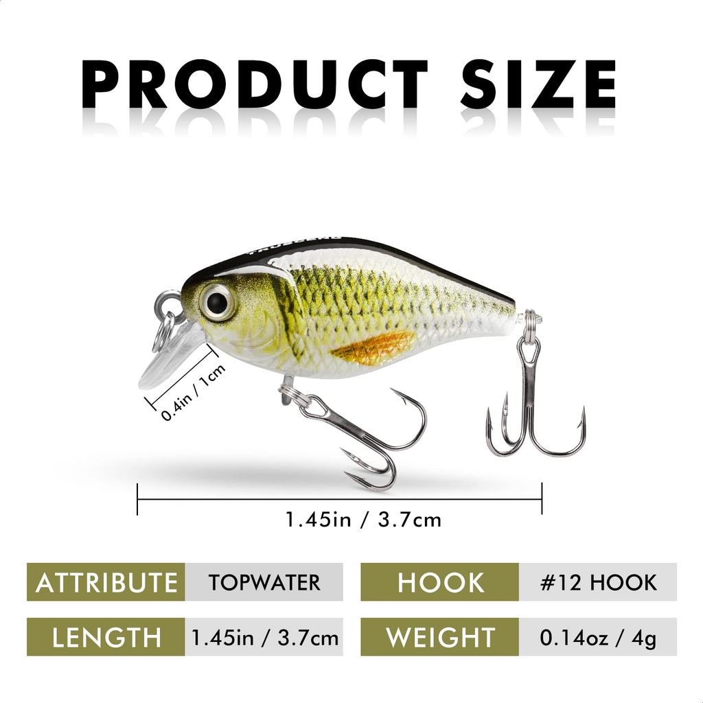 TRUSCEND Crankbait Fishing Lures Hard Swimbaits for Fishing Freshwater and Saltwater Bass, Trout, Crappie, Walleye, Crankbaits, Plugs,