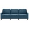 3 Seater Sofa Blue 180 Cm Velvet
