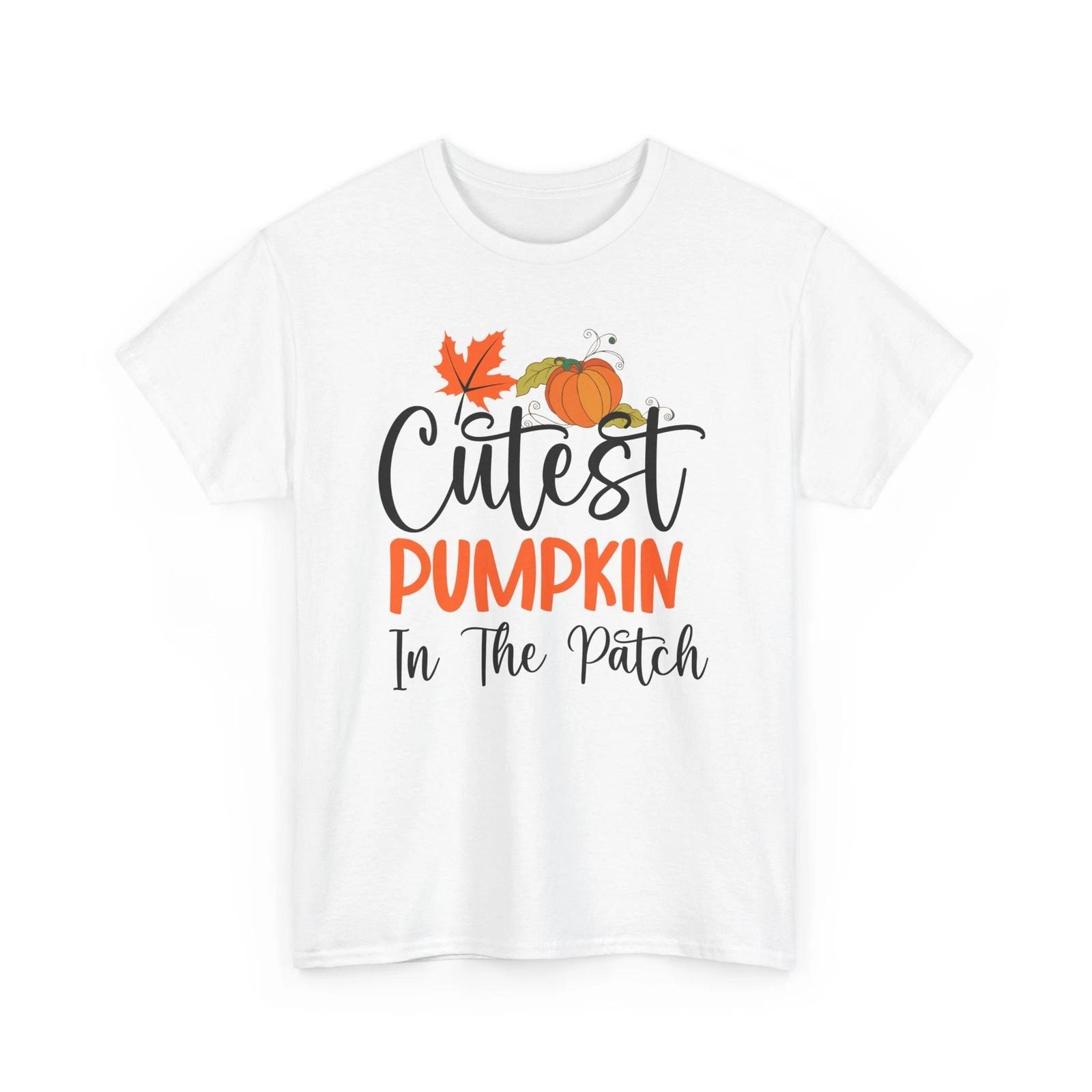 Fall Aesthetic T-Shirt | Autumn Leaves Pumpkin tee | Cutest Pumpkin In The Patch XL