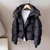 New Winter Puffer Jacket  Women Hooded Padded Coat Loose Casual Thickened Cotton-Padded Outerwear Cotton-padded