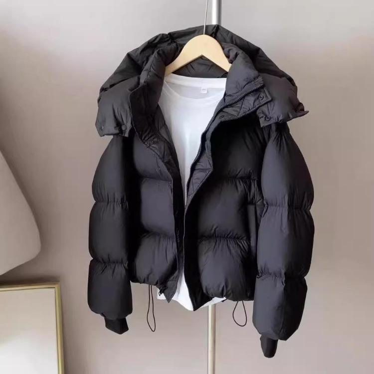 New Winter Puffer Jacket Women Hooded Padded Coat Loose Casual Thickened Cotton-Padded Outerwear Cotton-padded