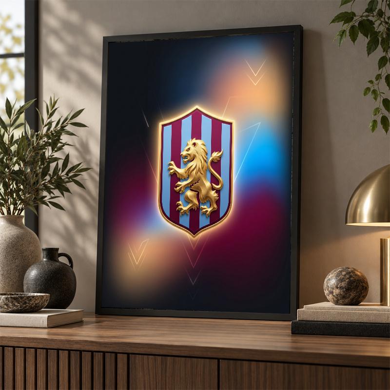 Kit Pictură cu Diamante Fotbal Aston Villa 5D Găurire Completă DIY Mozaic cu Diamante Artă de Perete Decor Acasă